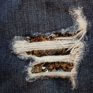 White House Black Market Distressed Skinny Jeans